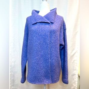 Eileen Fisher Women’s Jacket Small Lavender Alpaca Wool Silk Blend Cozy!